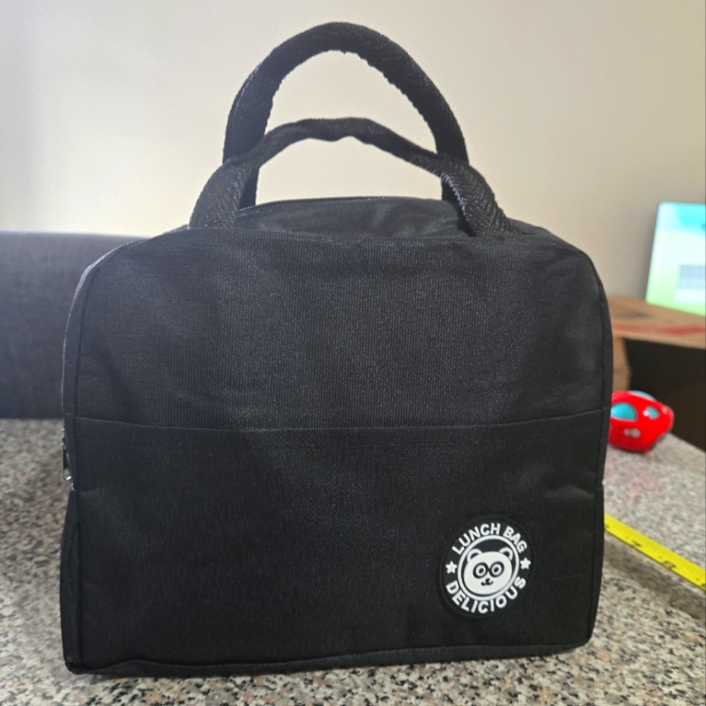 Black Insulated Lunch Bag